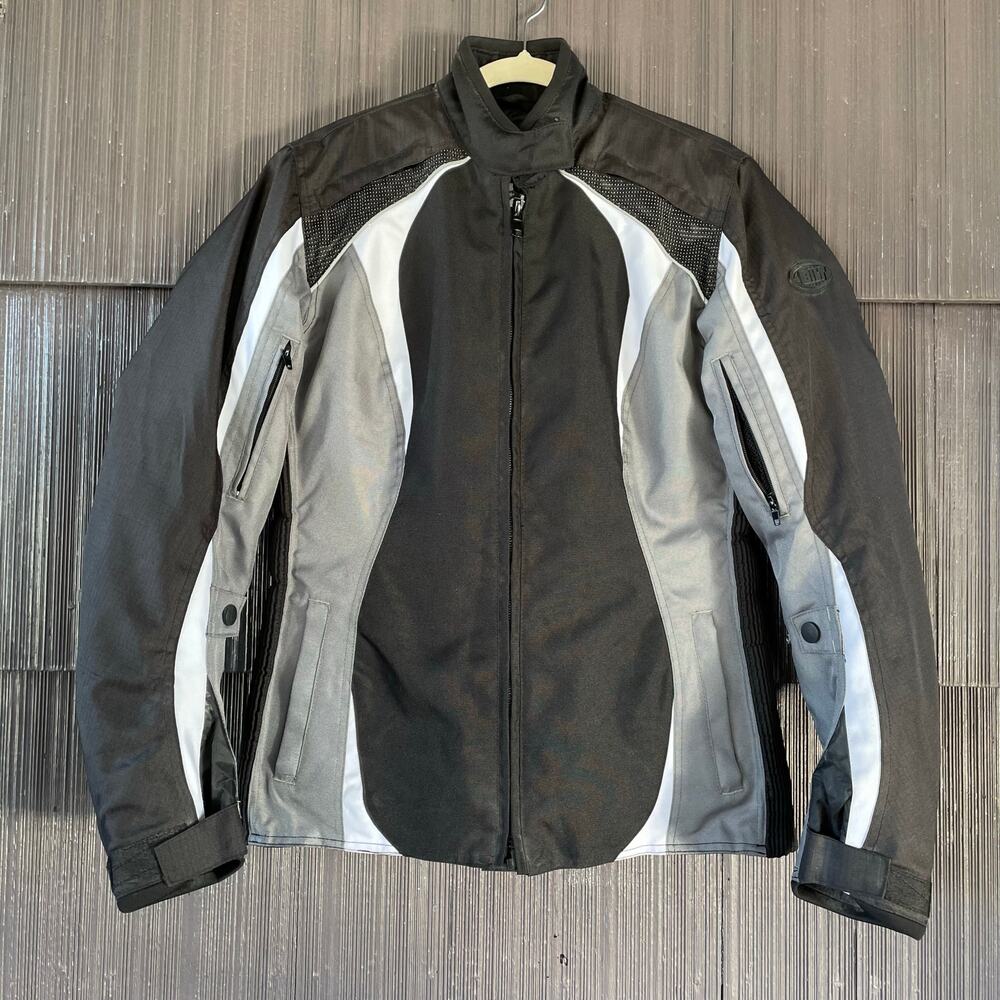 🔥BILT Women Motorcycle Jacket Gray Black Size M